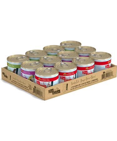 Weruva Dogs in the Kitchen Doggie Dinner Dance Variety Pack 10oz (Pack of 12) | Grain-Free Natural Canned Wet Dog Food - Buy Online on SooperMarket.com