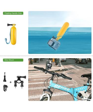 HSU 40-in-1 Accessory Bundle Kit for GoPro, DJI OSMO, AKASO, Campark, SJCAM & more - Compatible with Hero 11 10 9 8 7 6 5 4 3, Gopro Max - Buy Online on SooperMarket.com
