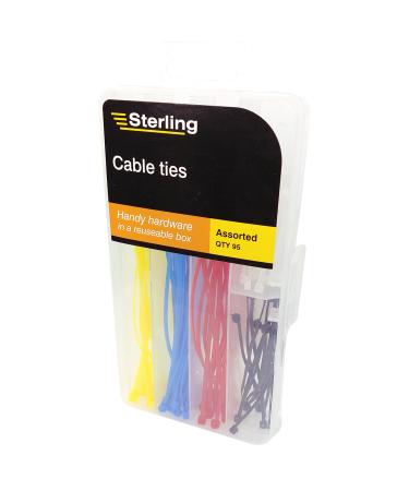 Sterling PTIES1 Cable Ties Clear Set of 95 Pieces 95 pieces Cable Ties