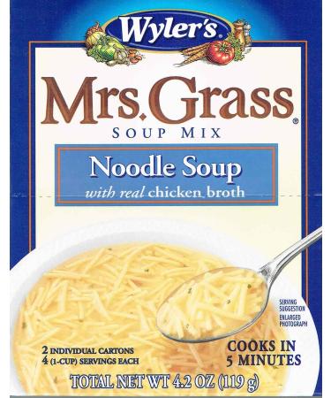 MRS GRASS MIX SOUP CHICKEN NOODLE, 4.2 OZ, 2 PACK