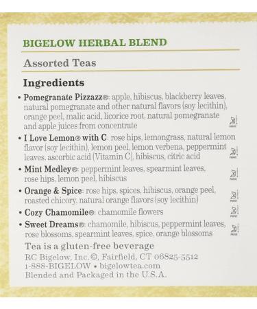 Bigelow Assorted Herb Tea - 6 Varieties, 36 Bags Total (2 Packs of 18) - Buy Online on SooperMarket.com