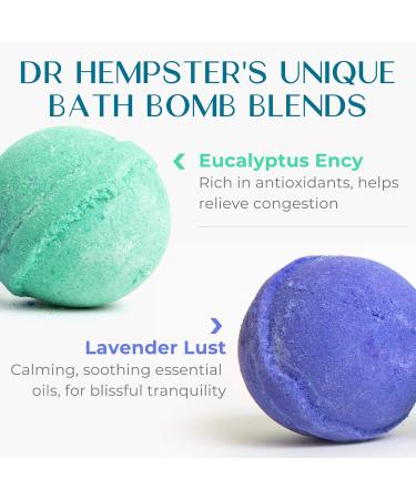 Organic Hemp Bath Bomb Gift Set with Coconut Oil and Shea Butter - Eucalyptus & Lavender Scented for Men and Women - Handmade in USA - 6 Pack - Buy Online on SooperMarket.com