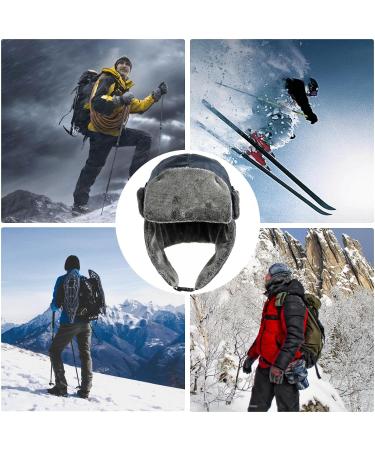 Neamou Warm Winter Hats for Hunting & Outdoor Activities | Coldfoot Tapper Hats with Ear Flaps | Navy Blue Ear Care Hats for Skiing Cycling & More - Buy Online on SooperMarket.com