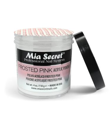 Mia Secret Frosted Pink Acrylic Powder (PL0-FP) - 4oz | Professional Grade - Buy Online on SooperMarket.com