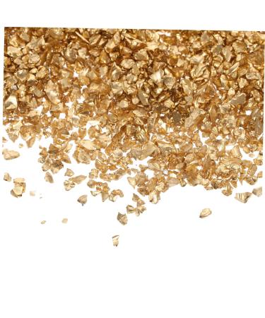 BELLIFFY 1 Glass Chip Glass Epoxy Fillers Nail Art Charms Nail Art Stone Nail Art Accessories Shiny Nail Stickers Manicure DIY Accessories Epoxy Filling Manicure Fillers DIY Fillers 0.5X0.3cm Golden
