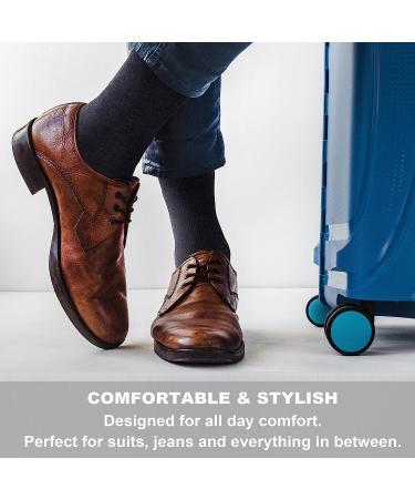 NEWZILL Compression Dress Socks 15-20mmHg for Men & Women - Cotton Rich, Comfortable Stockings for Running - Large-X-Large Black - Buy Online on SooperMarket.com