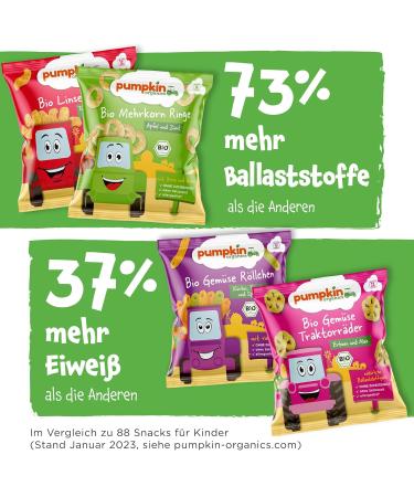 Buy Pumpkin Organics Multigrain Rings - Apple & Cinnamon 20g (Pack of 12) | Healthy Snack for Kids - International Shipping Available - Buy Online on SooperMarket.com