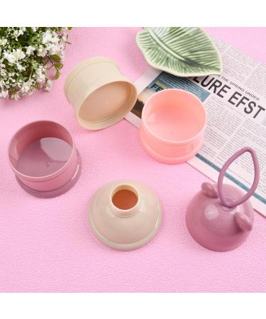 Bezavea Baby Milk Powder Dispenser - Portable 3 Layer Formula Storage Container (Pink) | 120ml Baby Feeding Travel Storage - Buy Online on SooperMarket.com
