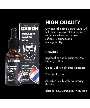 Morfose Ossion Premium Barber Line Beard Care Oil 20 ml - Nourishing Beard Oil for Men | International Shipping Available - Buy Online on SooperMarket.com