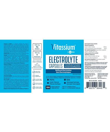 SaltStick Vitassium Buffered Electrolyte Salts Capsules Dietary Supplement 100 count bottle - Buy Online on SooperMarket.com