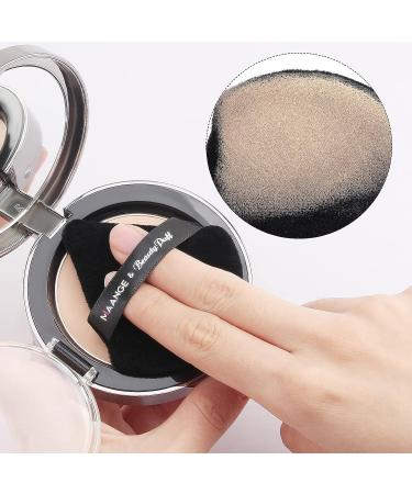 MAANGE 6 Pcs Triangle Makeup Puff Set for Loose Powder - Soft Face Body Foundation Puffs - Triangular Design for Contouring - 3 Black + 3 White - Buy Online on SooperMarket.com
