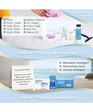 Hotel Amenities Bulk Set - Terra Pure Soaps & Toiletries | 1oz Shampoo, Conditioner, Body Wash, Lotion & 1.25oz Bar Soap | 75 Pieces - Perfect for Hotels - Buy Online on SooperMarket.com