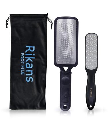 Rikans Colossal Foot File Professional Foot Rasp Callus Remover Foot Care Pedicure Tool to Remove Hard Skin Can Be Used on Wet or Dry Skin High Grade Stainless Steel File (Foot File Set)
