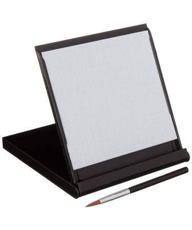 Mini Buddha Board Art Set: Water Drawing Writing Board w/ Mini Water Brush for Mindfulness & Meditation  Zen Based Drawing Board - Painting & Art Supplies  Ideal Relaxation Gifts (5 x 5, Black)
