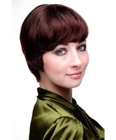 Shop Short Women's Bob Human Hair Wig - Chestnut Brown Mix (2T33) | 8951HH-2T33 - International Shipping Available - Buy Online on SooperMarket.com