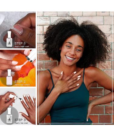 Non Toxic Peel Off Nail Polish Set - Quick Dry Water-Based Lacquer for Women & Kids - 4 Colors with Base Coat & Top Coat - 5 Bottles 0.5 fl oz - Buy Online on SooperMarket.com