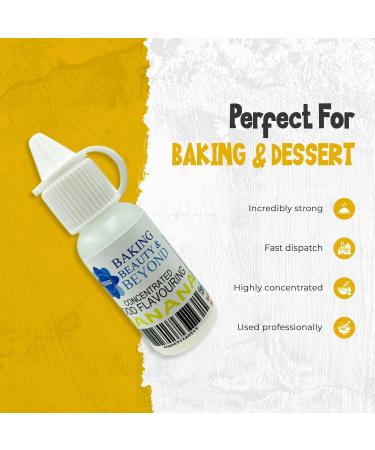 Baking Beauty and Beyond Concentrated Food Flavouring Oil - Dozen of Professional Quality Food Grade Flavouring Oil for Candy Making Baking Cooking Lip Balm and Lip Gloss - Banana (50ml) - Buy Online on SooperMarket.com
