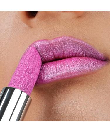 Anglicolor Metallic Glitter Lipstick - Pink Highly Pigmented Moisturising Lipstick (#15 VELOCITY) - Buy Online on SooperMarket.com