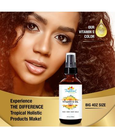 Pure Organic Vitamin E Oil 4 fl oz - 43 000 IU | 100% Plant-Based Natural Moisturizer for Skin Scars Nails Acne Hair Growth & Wrinkles - Buy Online on SooperMarket.com