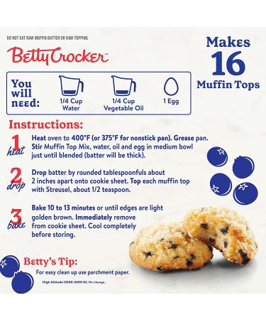 Betty Crocker Blueberry Muffin Tops Baking Mix - 11.9 oz Box - Buy Online on SooperMarket.com