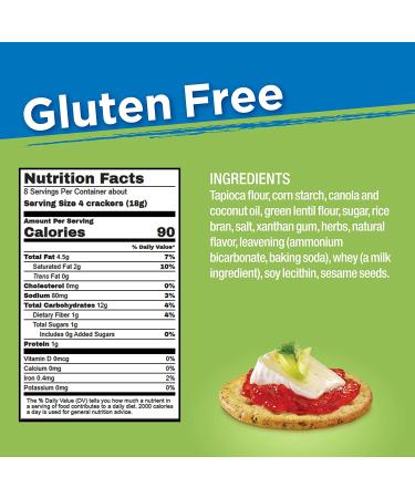 Dare Breton Gluten Free Entertaining Crackers Original with Flax, 4.76 oz (Pack of 6) - Party Snacks with No Artificial Colors or Flavors - Buy Online on SooperMarket.com