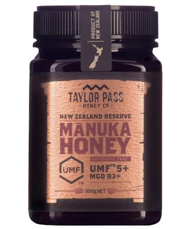 Taylor Pass Honey Co. Manuka Honey MGO83+ UMF5+ 500g | Sustainable New Zealand Honey | (Manuka UMF5+/MGO83+)