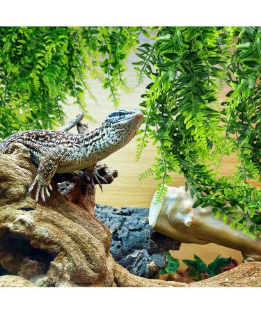 Quozuo 2-Pack Artificial Hanging Plant Terrarium Accessories | Ideal for Reptile Tanks & Home D cor - Perfect for Bearded Dragons Lizards Geckos & Snakes - Buy Online on SooperMarket.com