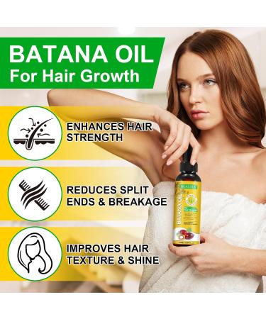 Batana Oil for Hair Growth 120ml Raw Batana Oil Organic from Honduras - for Thicker & Stronger Hair Scalp and Hair Oil Men & Women All Hair Types - Buy Online on SooperMarket.com