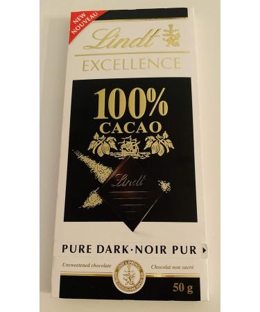 100% Cacao Lindt Pure Dark Chocolate 50g - Buy Online on SooperMarket.com
