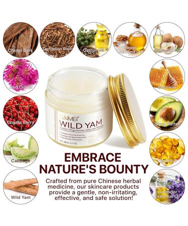 Wild Yam Cream for Hormone Balance | Organic Menopause Relief | Facial Moisturizer 2 OZ - Buy Online on SooperMarket.com