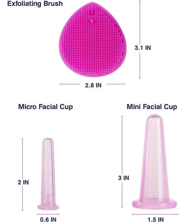 Sandine Pink Cupping Therapy Set for Facial Contouring and Cellulite Reduction - Buy Online on SooperMarket.com