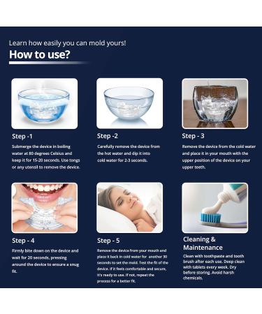 HanLynx Anti Snoring Devices with Chin Strap for Stop Snoring | Moldable BPA Free Soft Plastic Mouthpiece for Sleeping | Effective Snoring Solution Mouth Guard for Family - Buy Online on SooperMarket.com