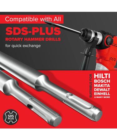 KSP-Tec 4pcs SDS-Plus Chisel Set for Rotary Hammers - Tile Chisel with Storage Case - Ideal for Masonry, Concrete, Brick, Stone - Buy Online on SooperMarket.com