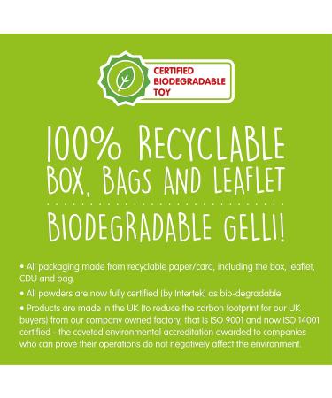 Eco Gelli Baff Green by Zimpli Kids - Sustainable & Non-Toxic Bath Toy for Kids | 1 Bath or 6 Play Uses | Make Your Own Science Experiment - Buy Online on SooperMarket.com