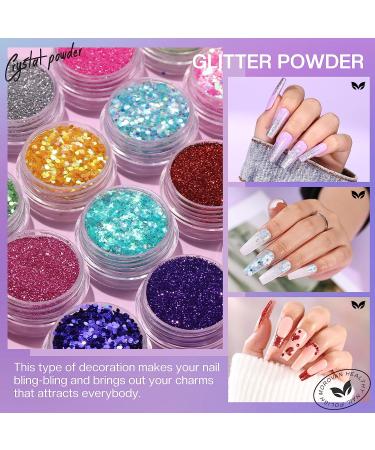 Morovan Acrylic Nail Kit with Drill and UV Light - Professional Set for Nail Extensions, Glitter Powder, and Nail Art - DIY Starter Kit for Home - Multicolor - Buy Online on SooperMarket.com