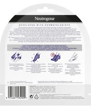 Neutrogena Norwegian Formula CICA-Repair Foot Mask - Intensive Hydration & Repair | 1 Piece - Buy Online on SooperMarket.com