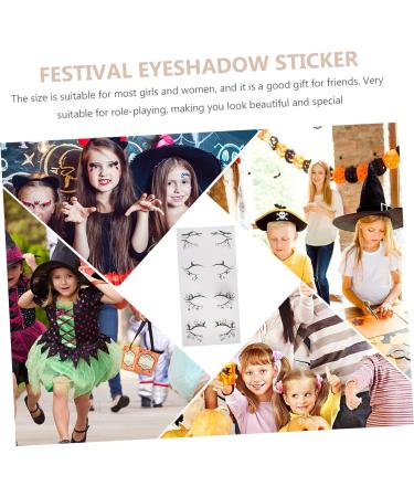 FOYTOKI 8 Pairs Halloween Eyeliner Stickers Hollow-out Eyeshadow Stickers Eye Line Strip Black Pvc - Buy Online on SooperMarket.com