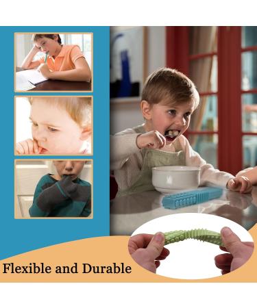 Sensory Chew Tubes 4 Pack - Silicone Oral Motor Tool for Autistic Children - BPA Free Teether Toys for Babies 3-12 Months - Buy Online on SooperMarket.com