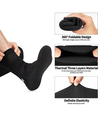 Goosehill 3mm Neoprene Dive Socks - Medium Black, for Snorkeling, Kayaking, Beach Volleyball - Buy Online on SooperMarket.com
