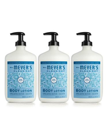 Mrs. Meyer's Body Lotion for Dry Skin, Non-Greasy Moisturizer Made with Essential Oils, Rain Water Scent, 46.5 oz, Pack of 3