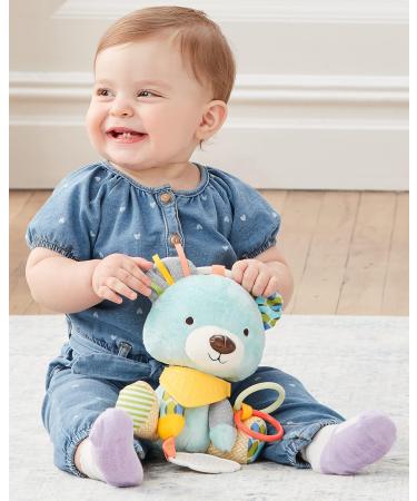 Skip Hop Bandana Buddies Bear Activity Teething Toy with Rattle - Multi-Sensory Textures - Buy Online on SooperMarket.com