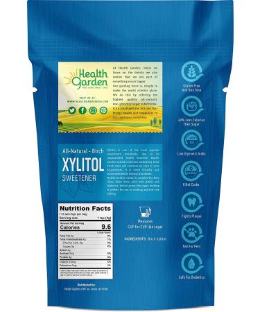 Health Garden Birch Xylitol Sweetener - Non GMO - Kosher - Made in USA - Keto Friendly - 2 Pack (1 lb Each) - Buy Online on SooperMarket.com