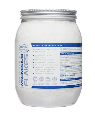 Magnesium Flakes 1.2kg Premium Bath Salt Relaxing Therapy - (Magnesium Chloride Hexahydrate) - Resealable