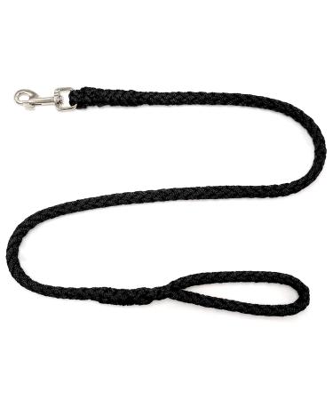 Dog leash large dogs jumbo with hand loop up to 80 kg / guide line / practice leash / training line very stable 17 colors (2m black) 2m black