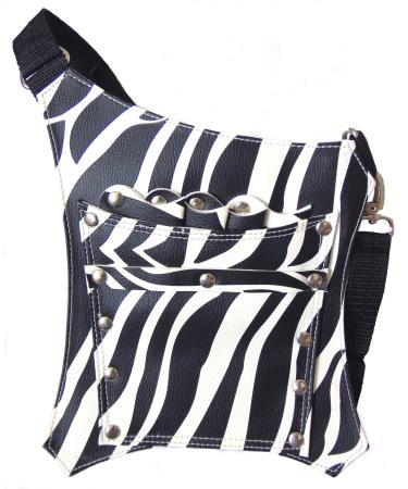 Professional Hairdressing Cutting Barber Salon Scissors Pouch Holder Holster Bag Zebra