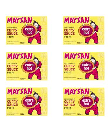 Maysan Chinese Curry Sauce - Extra Hot Flavor - Natural Ingredients - (180g Each)
