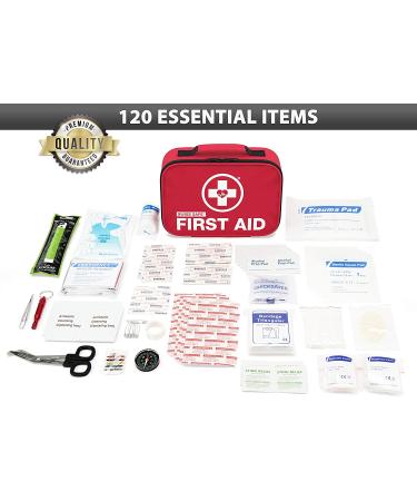 Swiss Safe 2-in-1 First Aid Kit (120 Piece) + Bonus 32-Piece Mini Kit - Compact & Lightweight for Emergencies at Home, Outdoors, Car, Camping, Workplace, Hiking & Survival - Buy Online on SooperMarket.com