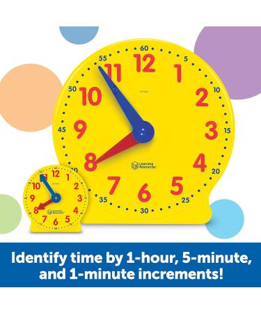 Buy Learning Resources Big Time Classroom Clock Set - Enhance Time-Telling Skills | Fast International Shipping - Buy Online on SooperMarket.com