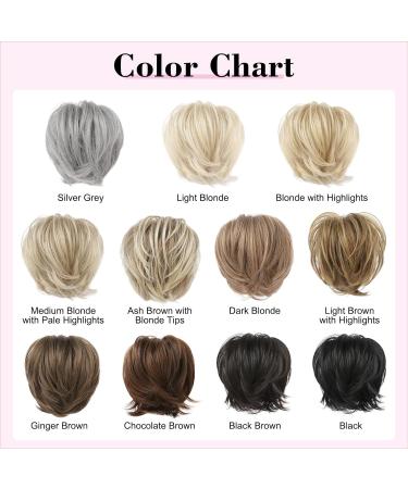 REECHO Messy Bun Hair Piece Claw Clip Short Ponytail Extension for Women - Dark Blonde - Buy Online on SooperMarket.com