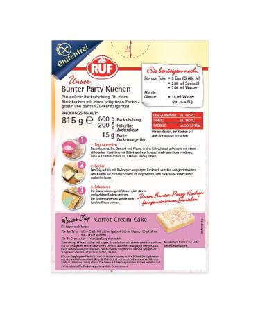 Order Gluten-Free Colorful Party Cake - Perfect for Kids Birthdays | 815g Sheet Cake with Sprinkles & Glaze - Buy Online on SooperMarket.com